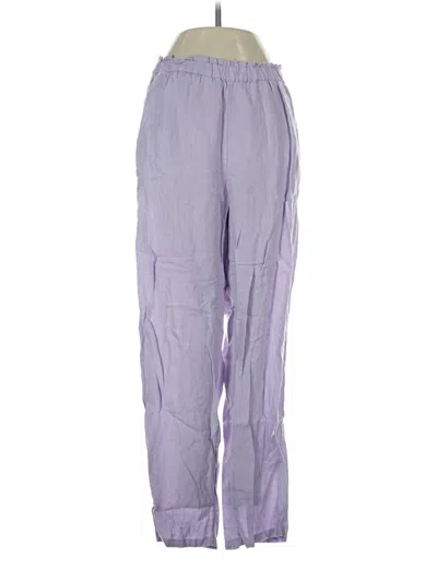 Pre-owned Jcrew Linen Pants In Purple
