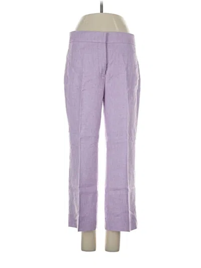Pre-owned Jcrew Linen Pants In Purple