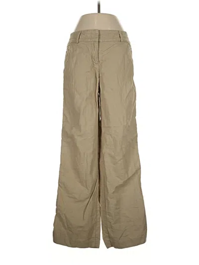 Pre-owned Jcrew Linen Pants In Tan