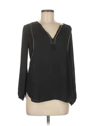 Pre-owned Jcrew Long Sleeve Blouse In Black