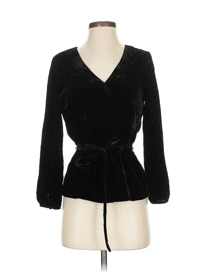 Pre-owned Jcrew Long Sleeve Blouse In Black
