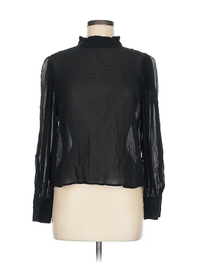 Pre-owned Jcrew Long Sleeve Blouse In Black