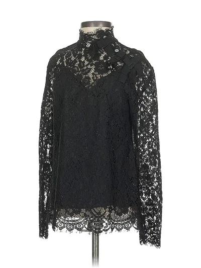 Pre-owned Jcrew Long Sleeve Blouse In Black