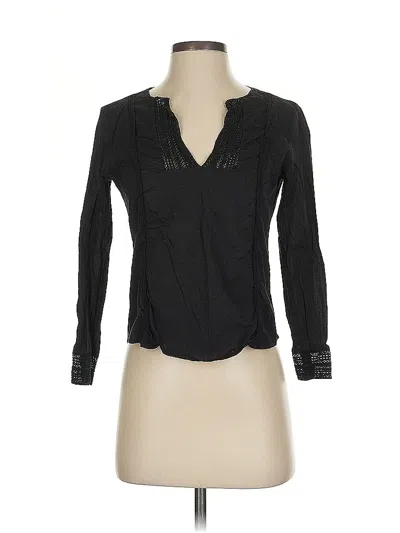 Pre-owned Jcrew Long Sleeve Blouse In Black