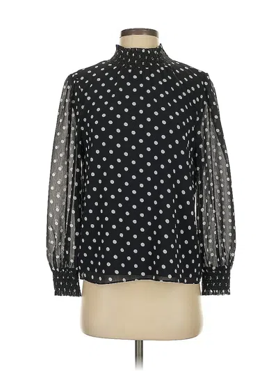 Pre-owned Jcrew Long Sleeve Blouse In Black