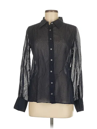 Pre-owned Jcrew Long Sleeve Blouse In Black