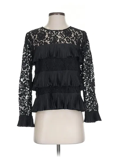 Pre-owned Jcrew Long Sleeve Blouse In Black