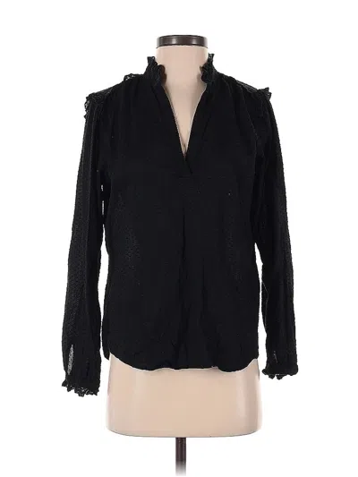 Pre-owned Jcrew Long Sleeve Blouse In Black