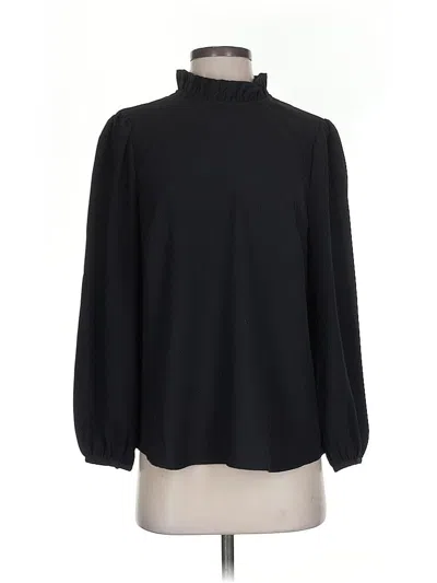Pre-owned Jcrew Long Sleeve Blouse In Black