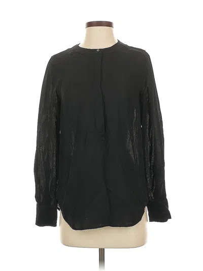 Pre-owned Jcrew Long Sleeve Blouse In Black
