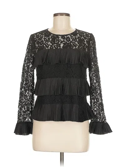 Pre-owned Jcrew Long Sleeve Blouse In Black