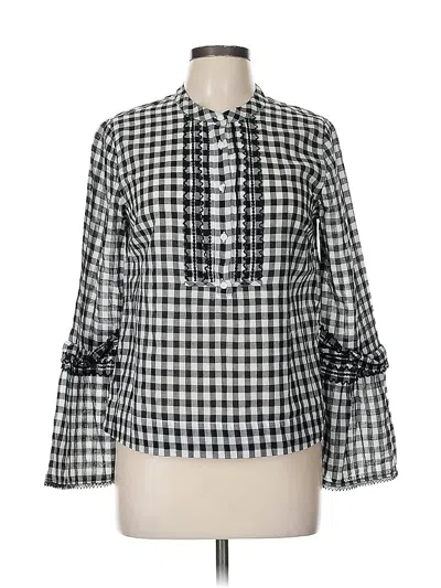 Pre-owned Jcrew Long Sleeve Blouse In Black