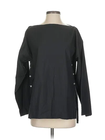 Pre-owned Jcrew Long Sleeve Blouse In Black