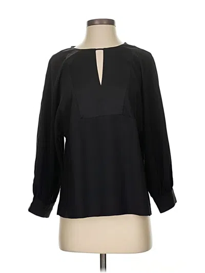 Pre-owned Jcrew Long Sleeve Blouse In Black