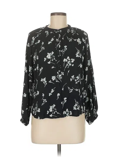 Pre-owned Jcrew Long Sleeve Blouse In Black