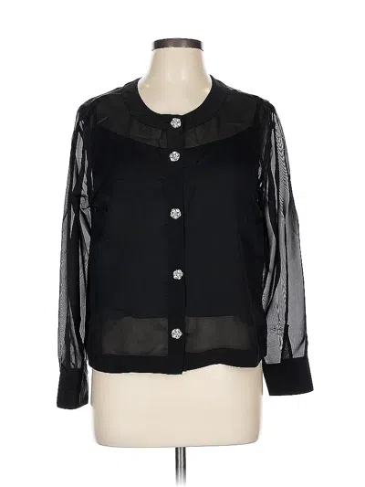 Pre-owned Jcrew Long Sleeve Blouse In Black