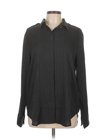 Pre-owned Jcrew Long Sleeve Blouse In Black