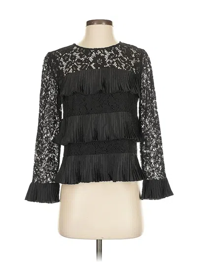 Pre-owned Jcrew Long Sleeve Blouse In Black
