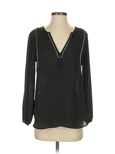 Pre-owned Jcrew Long Sleeve Blouse In Black