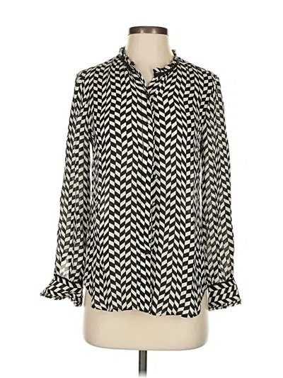 Pre-owned Jcrew Long Sleeve Blouse In Black