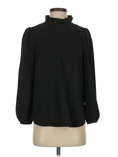 Pre-owned Jcrew Long Sleeve Blouse In Black
