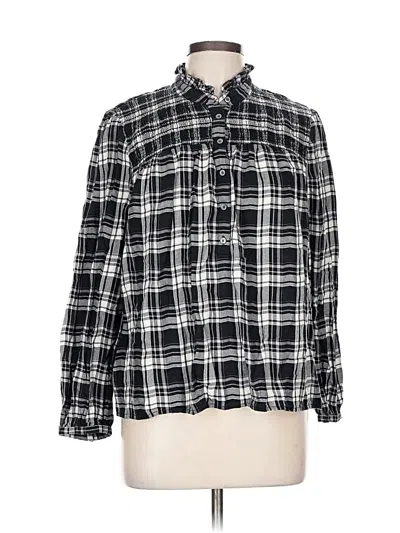 Pre-owned Jcrew Long Sleeve Blouse In Black