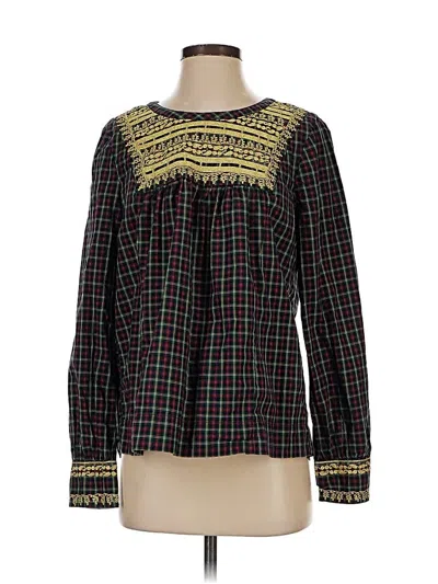 Pre-owned Jcrew Long Sleeve Blouse In Black