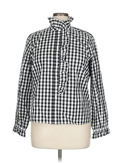 Pre-owned Jcrew Long Sleeve Blouse In Black