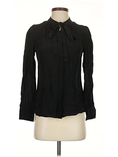 Pre-owned Jcrew Long Sleeve Blouse In Black