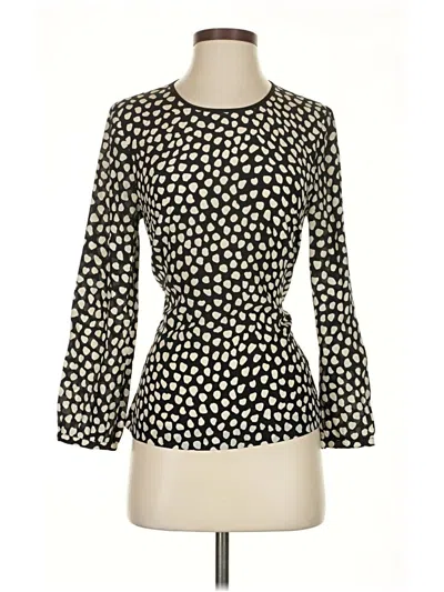 Pre-owned Jcrew Long Sleeve Blouse In Black