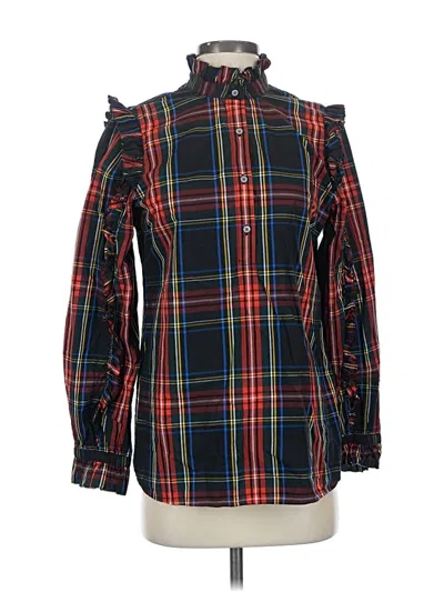 Pre-owned Jcrew Long Sleeve Blouse In Black