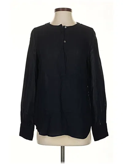 Pre-owned Jcrew Long Sleeve Blouse In Black