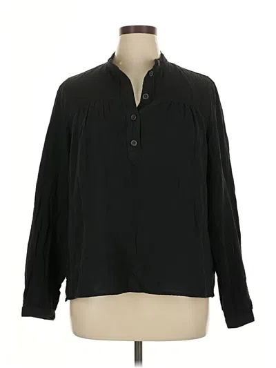 Pre-owned Jcrew Long Sleeve Blouse In Black