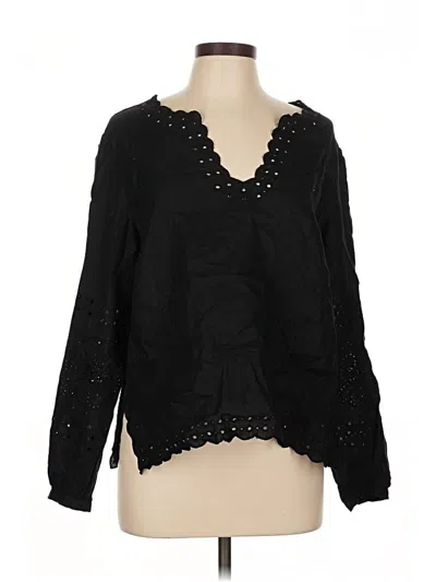 Jcrew Long Sleeve Blouse In Black