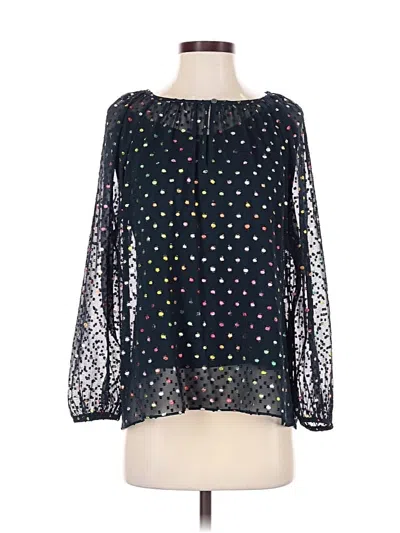 Pre-owned Jcrew Long Sleeve Blouse In Black