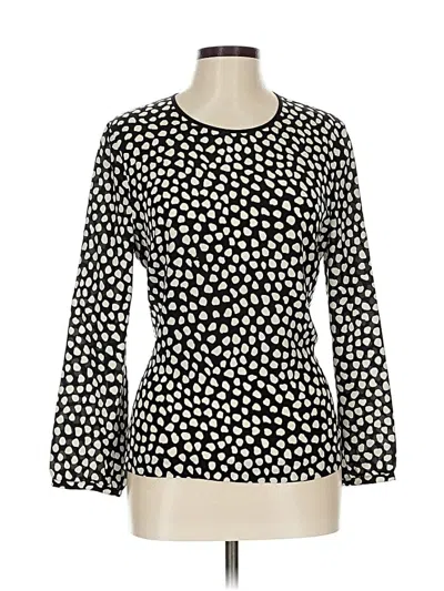 Pre-owned Jcrew Long Sleeve Blouse In Black