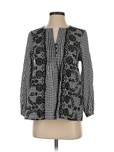 Pre-owned Jcrew Long Sleeve Blouse In Black
