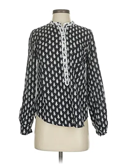 Pre-owned Jcrew Long Sleeve Blouse In Black