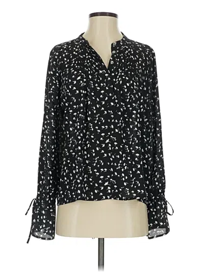 Pre-owned Jcrew Long Sleeve Blouse In Black