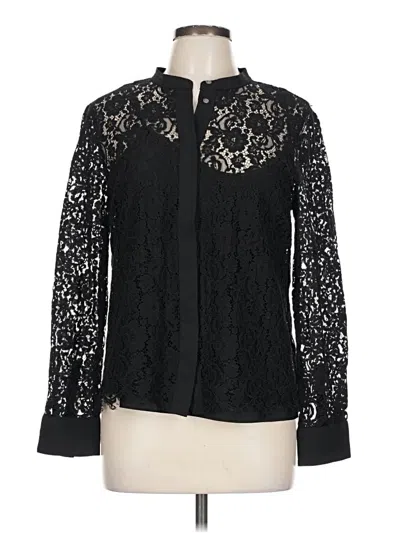 Pre-owned Jcrew Long Sleeve Blouse In Black