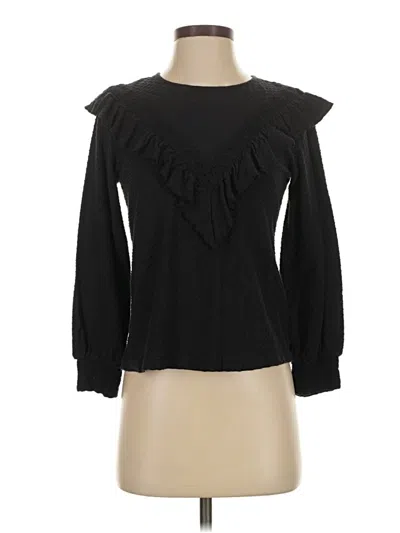 Pre-owned Jcrew Long Sleeve Blouse In Black