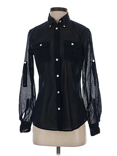 Pre-owned Jcrew Long Sleeve Blouse In Black