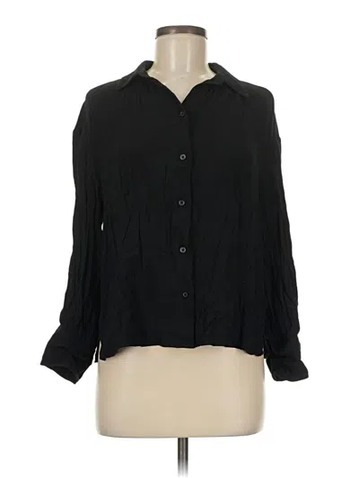 Pre-owned Jcrew Long Sleeve Blouse In Black