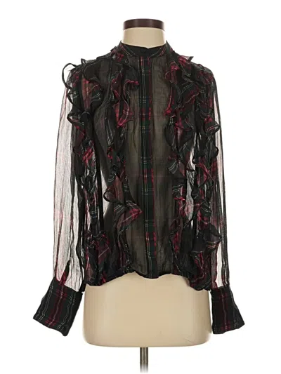 Pre-owned Jcrew Long Sleeve Blouse In Black