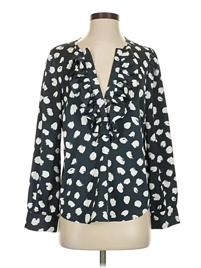 Pre-owned Jcrew Long Sleeve Blouse In Black