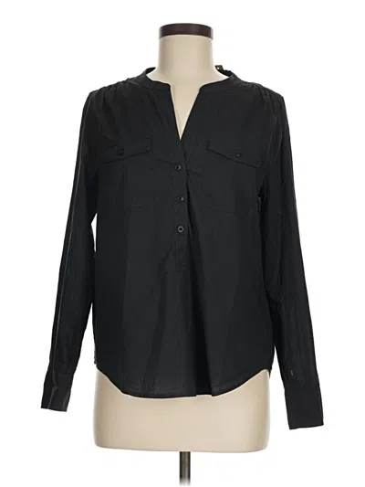 Pre-owned Jcrew Long Sleeve Blouse In Black