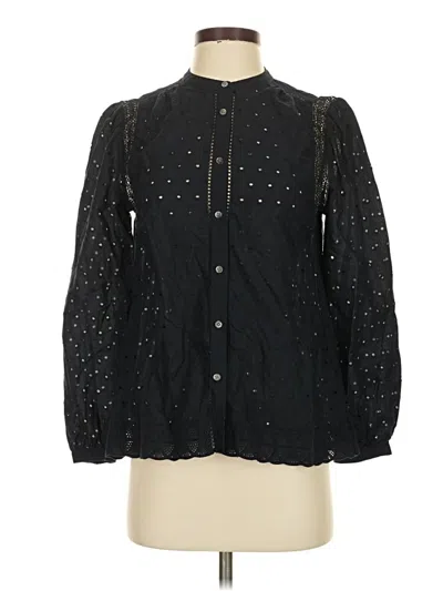 Pre-owned Jcrew Long Sleeve Blouse In Black