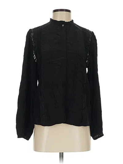 Pre-owned Jcrew Long Sleeve Blouse In Black