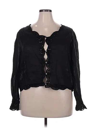 Pre-owned Jcrew Long Sleeve Blouse In Black