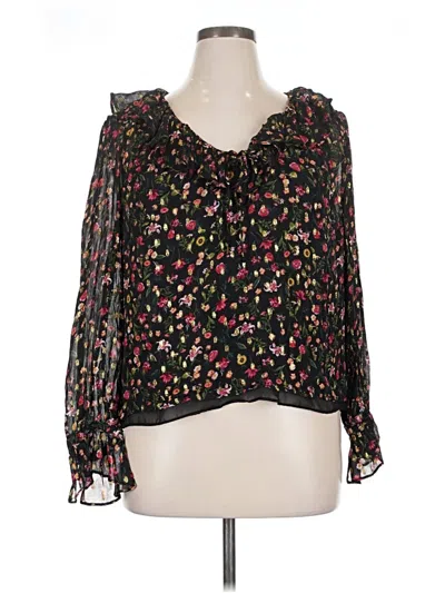 Pre-owned Jcrew Long Sleeve Blouse In Black